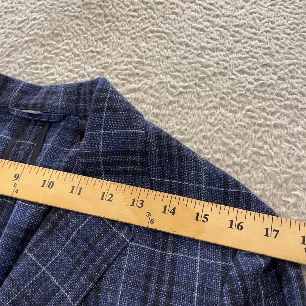 Bonobos Jetsetter Wool Linen Blazer Mens‎ 38S Glen Plaid Slim Fit Unconstructed